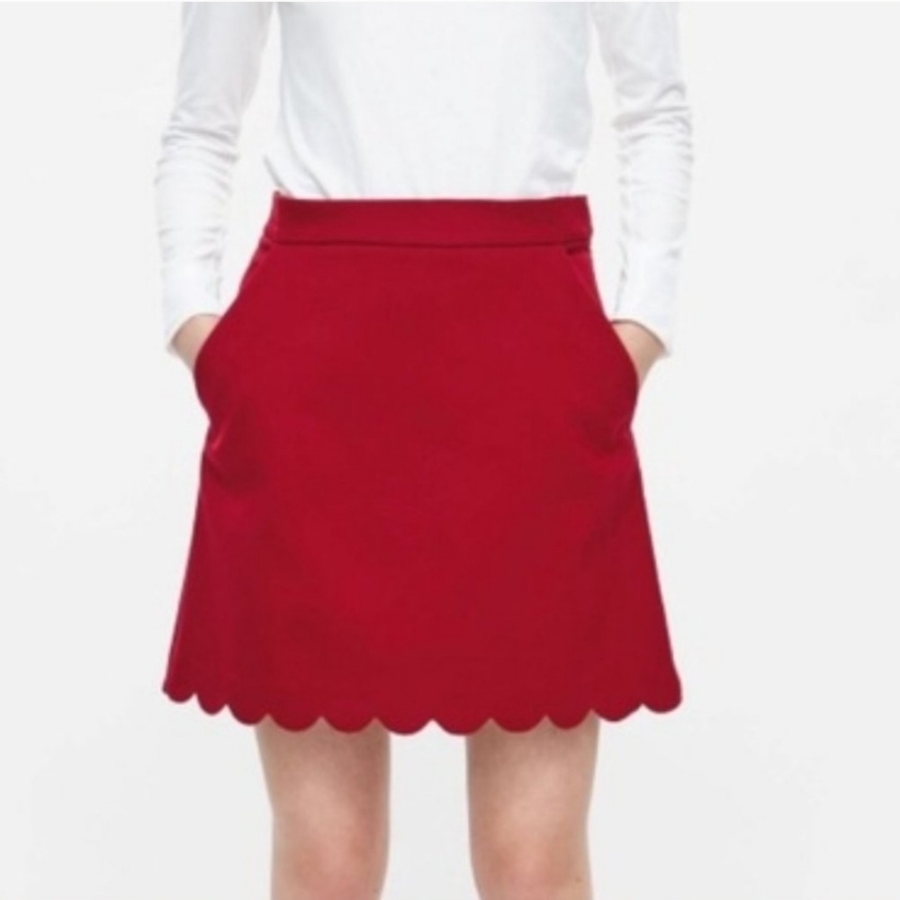 COS cherry red skirt